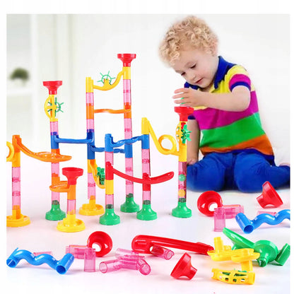 DIDELIS RUTULIŲ TAKAS LENKTYNĖS SU RUTULIAIS 30 vnt. 109 elementai Marble Run Labirintas