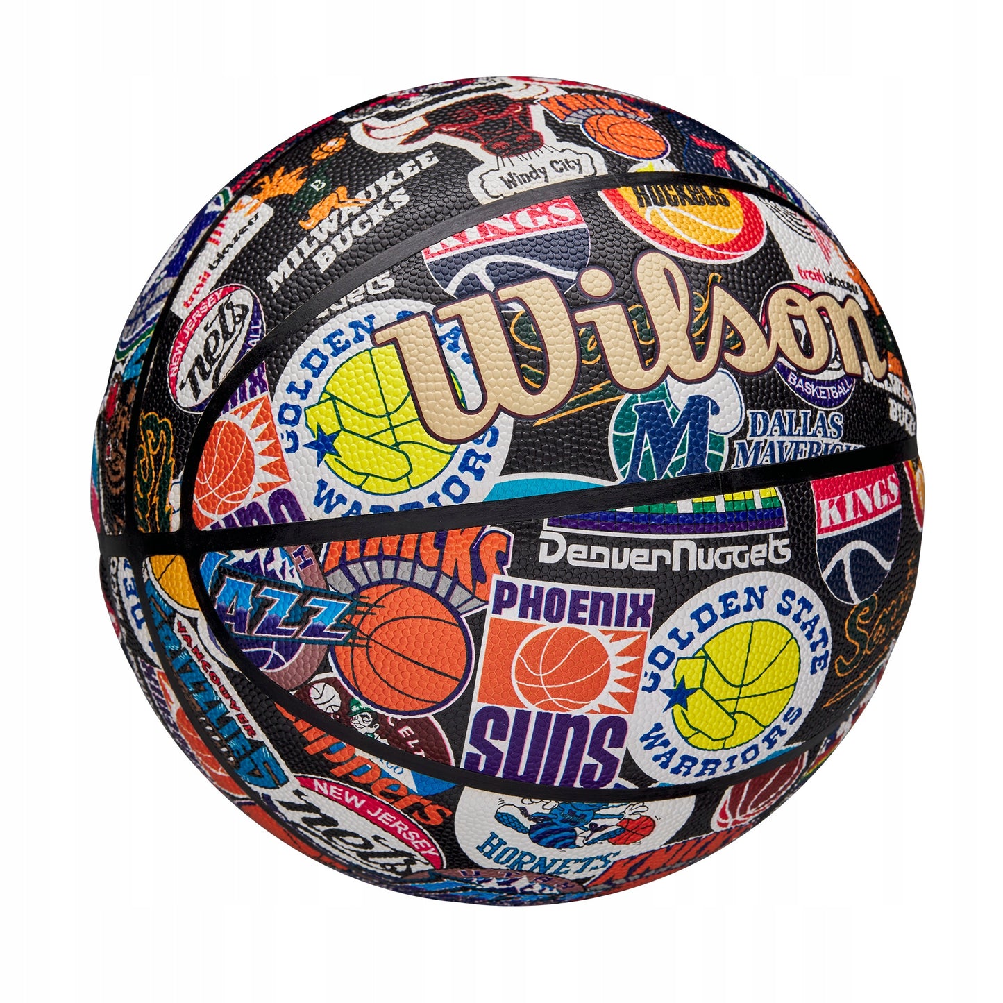 Wilson NBA Visų komandų Retro 7 krepšinio kamuolys Hardwood Classics
