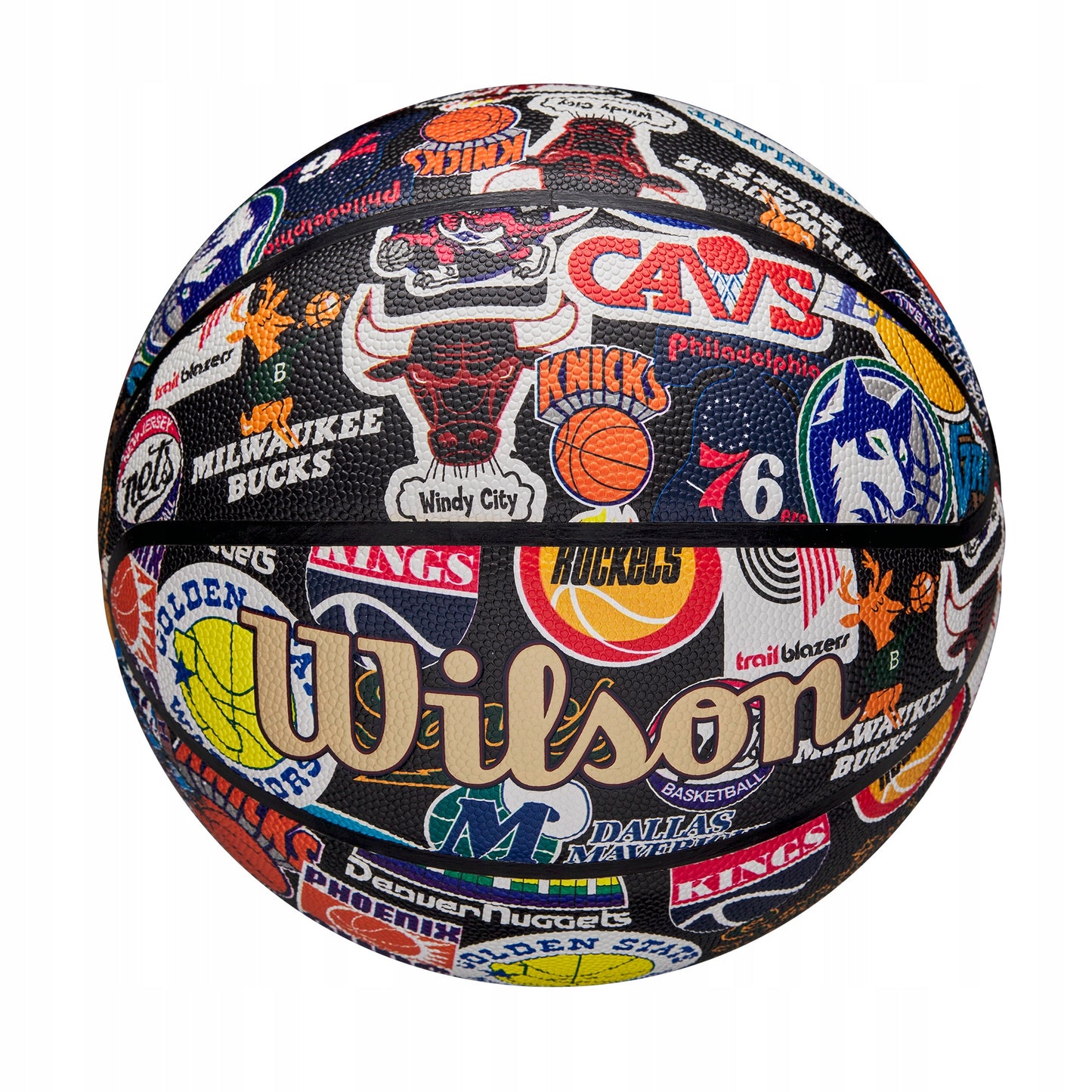 Wilson NBA Visų komandų Retro 7 krepšinio kamuolys Hardwood Classics