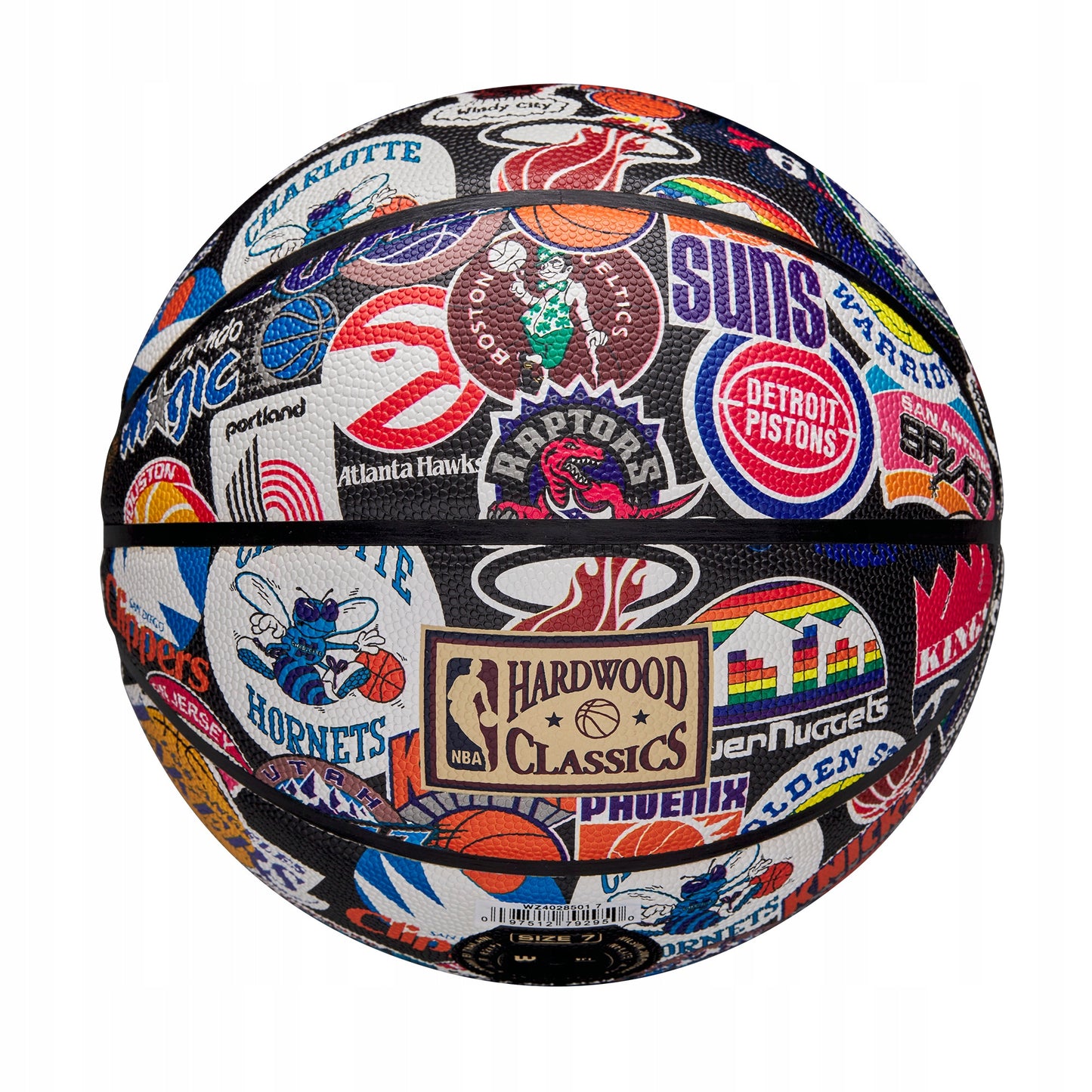 Wilson NBA Visų komandų Retro 7 krepšinio kamuolys Hardwood Classics