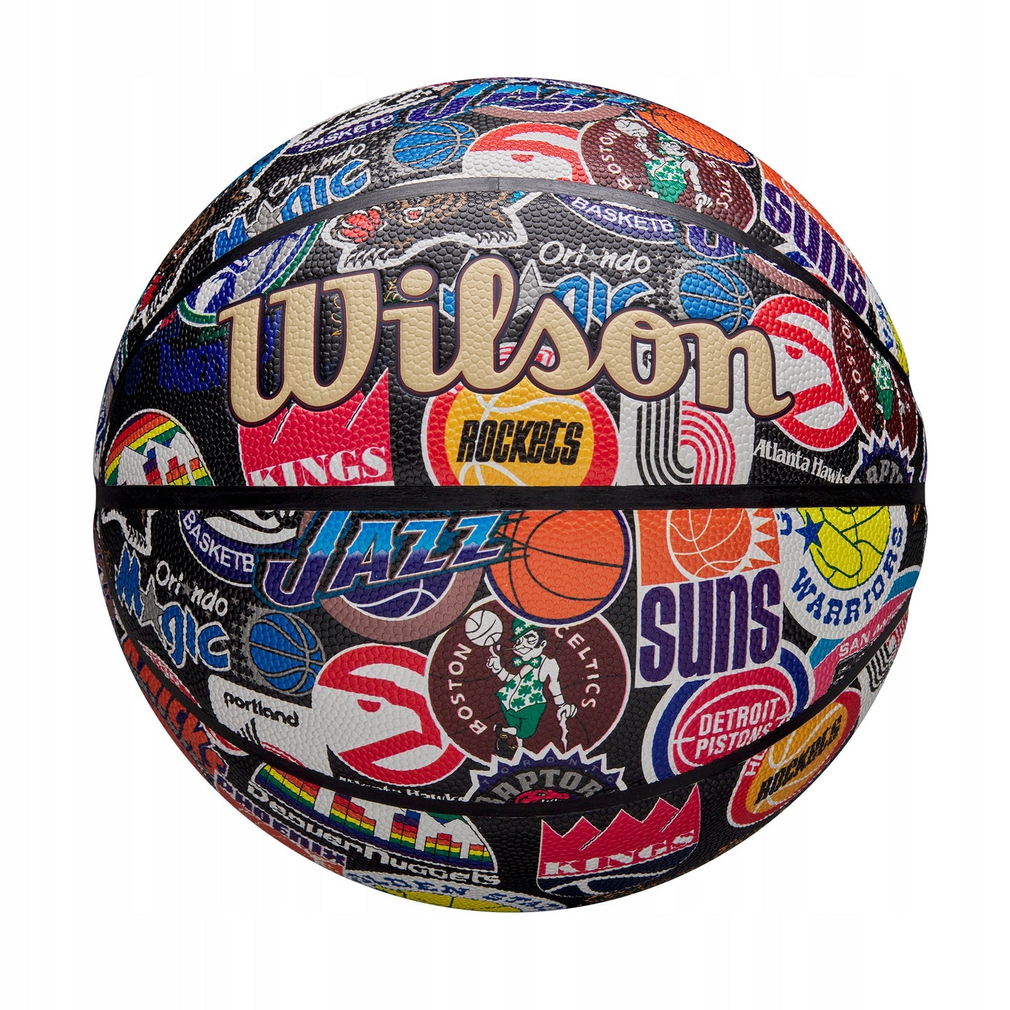 Wilson NBA Visų komandų Retro 7 krepšinio kamuolys Hardwood Classics