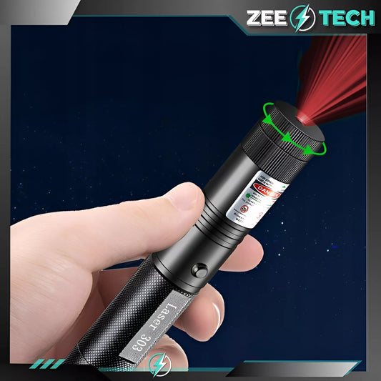 Raudonas lazerinis rodyklės įrenginys su USB įkrovimu ir dideliu veikimo nuotoliu