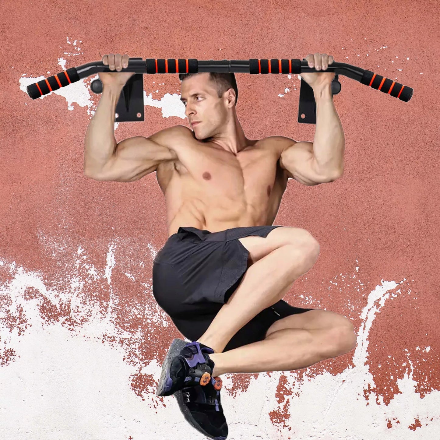 Plieninis sieninis skersinis 100 cm – atsparumas iki 150 kgSieninis skersinis pull-ups – plieninis, 100 cm, iki 150 kg