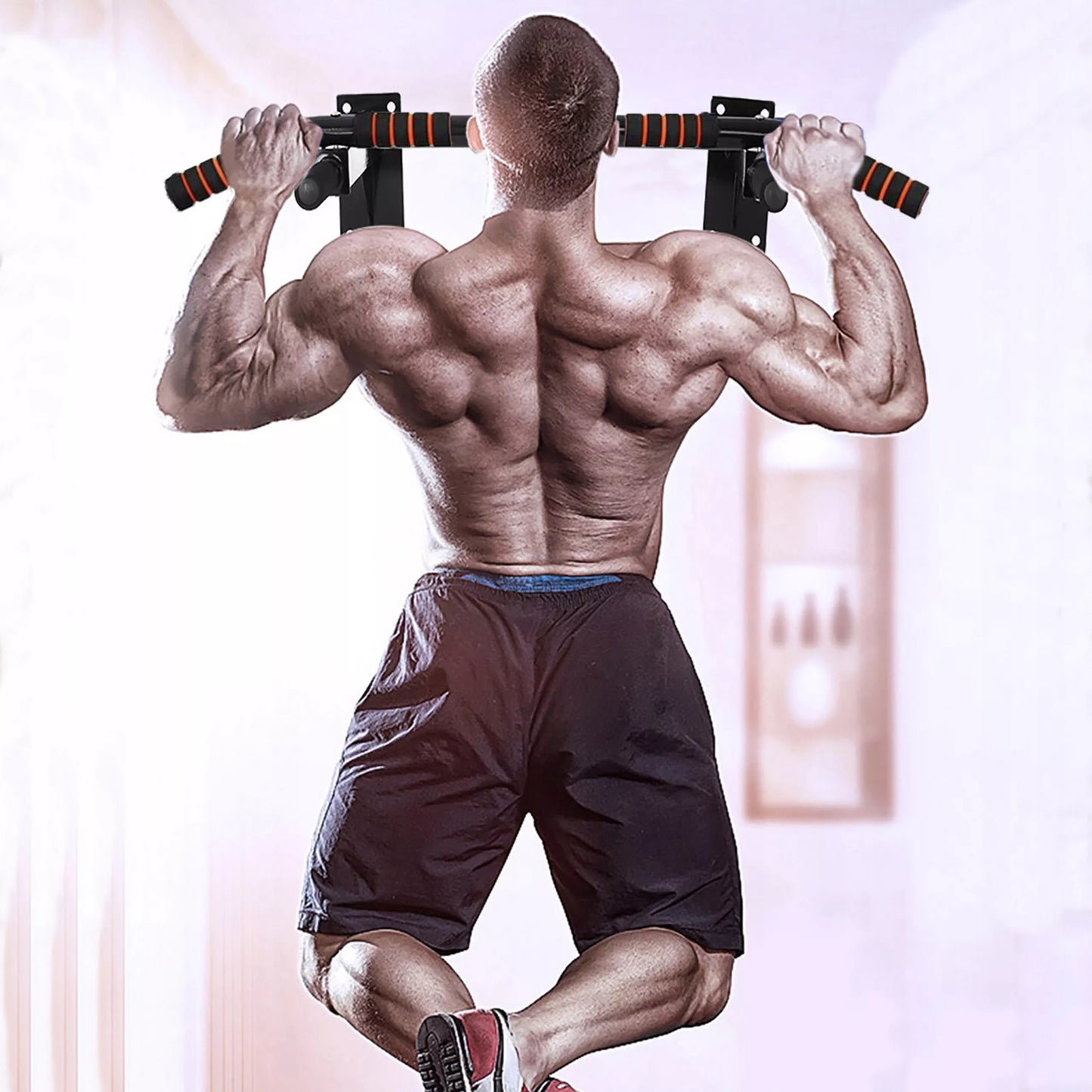 Plieninis sieninis skersinis 100 cm – atsparumas iki 150 kgSieninis skersinis pull-ups – plieninis, 100 cm, iki 150 kg