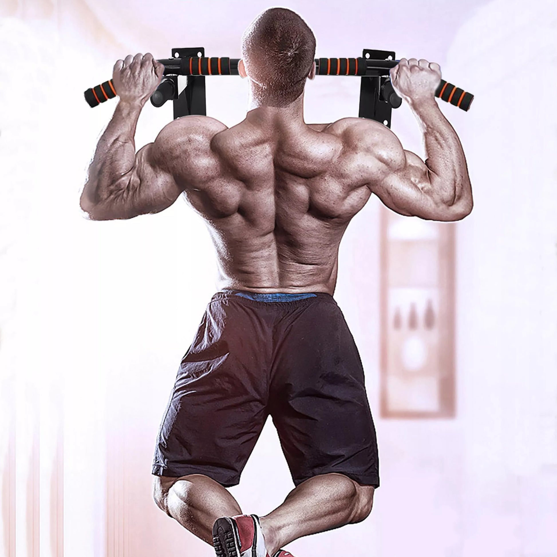 Plieninis sieninis skersinis 100 cm – atsparumas iki 150 kgSieninis skersinis pull-ups – plieninis, 100 cm, iki 150 kg