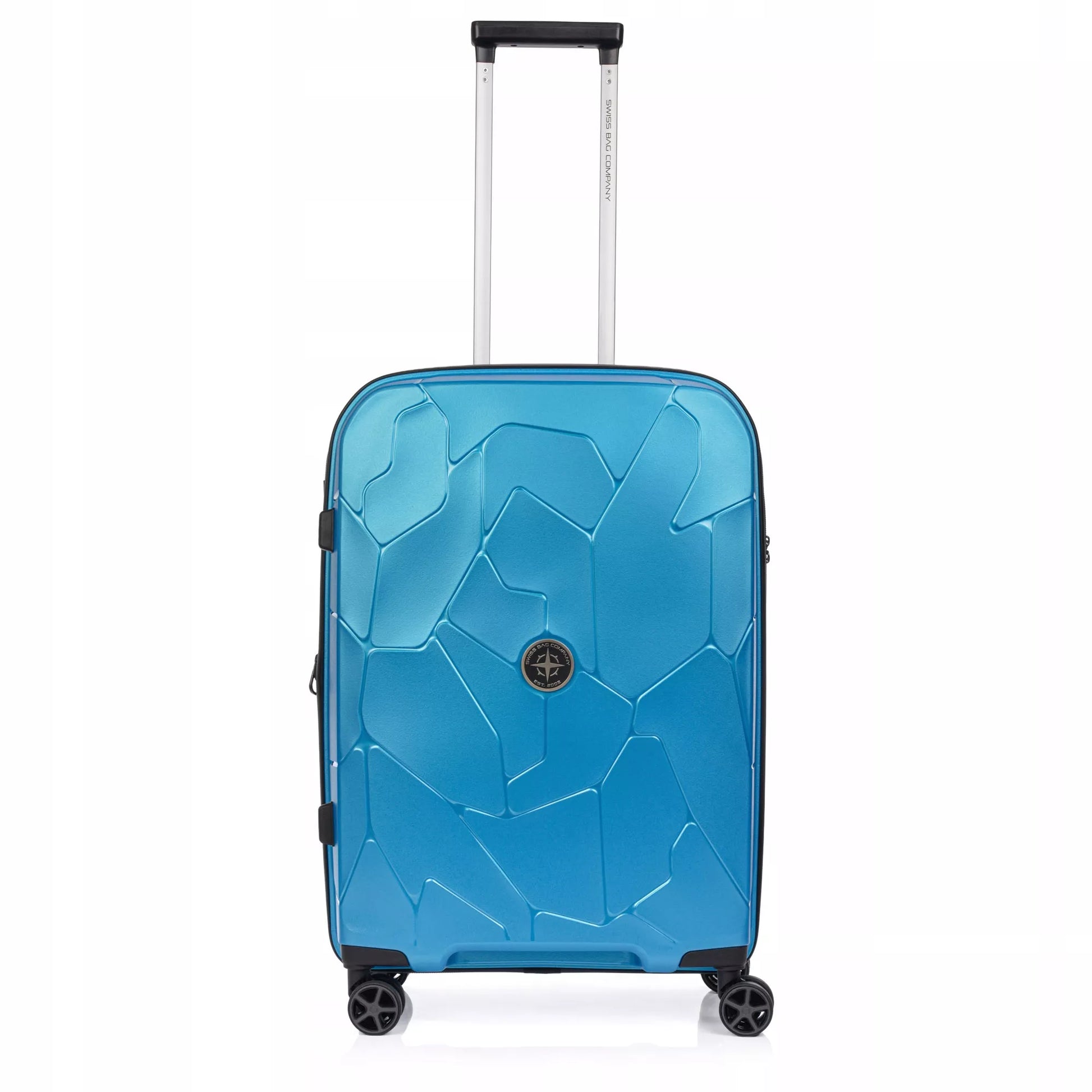 Vidutinio dydžio kelioninis lagaminas su ratukais iš polipropileno SwissBag Lava 66 cm