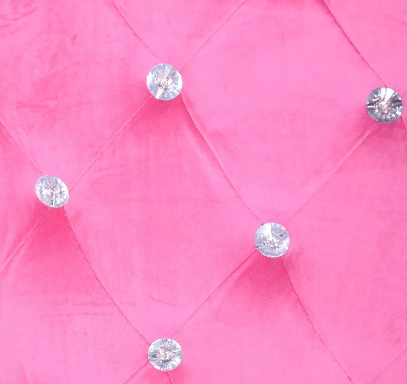 Rožinis veliūrinis biuro fotelis su kristalais GIOSEDIO