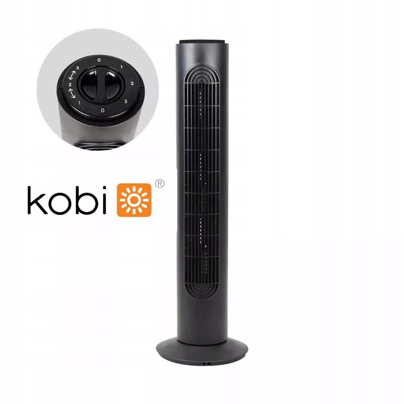 Stulpinis ventiliatorius / fanas Kobi  45W juodas