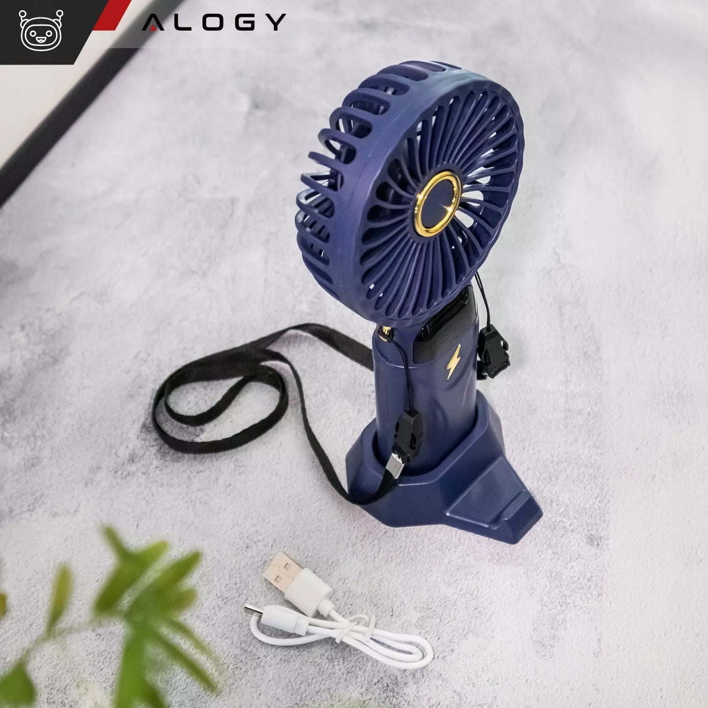 Stovintis, rankinis, stalinis ventiliatorius, tylus, galingas, mažas, USB-C