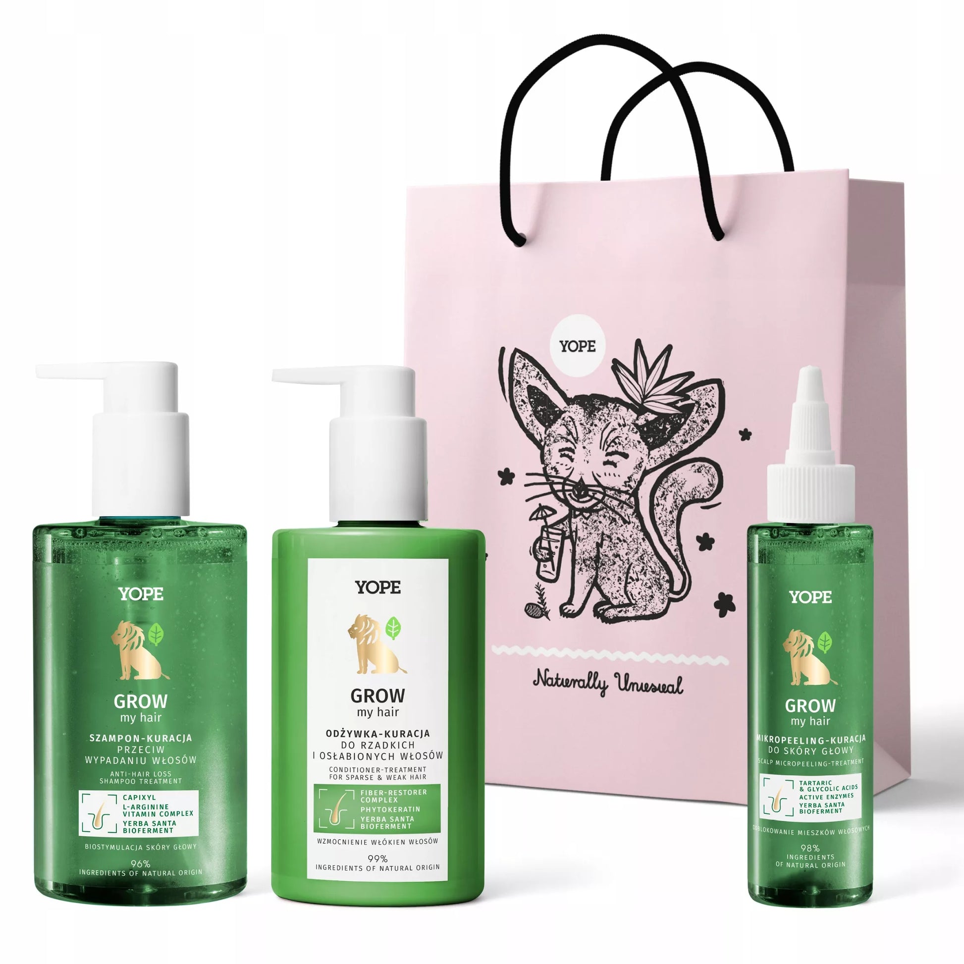 YOPE dovanų rinkinys slenkantiems ir retėjantiems plaukams + NEMOKAMAS dovanų maišelis