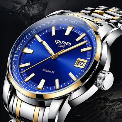 Vyriškas automatinis mechaninis prabangus laikrodis su datos rodikliu + dėžutė