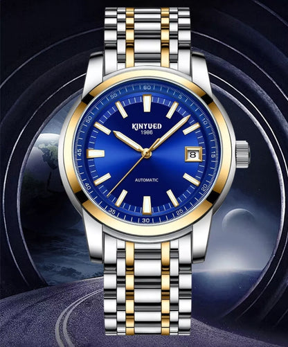 Vyriškas automatinis mechaninis prabangus laikrodis su datos rodikliu + dėžutė