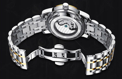 Vyriškas automatinis mechaninis prabangus laikrodis su datos rodikliu + dėžutė