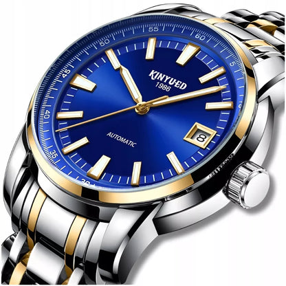 Vyriškas automatinis mechaninis prabangus laikrodis su datos rodikliu + dėžutė