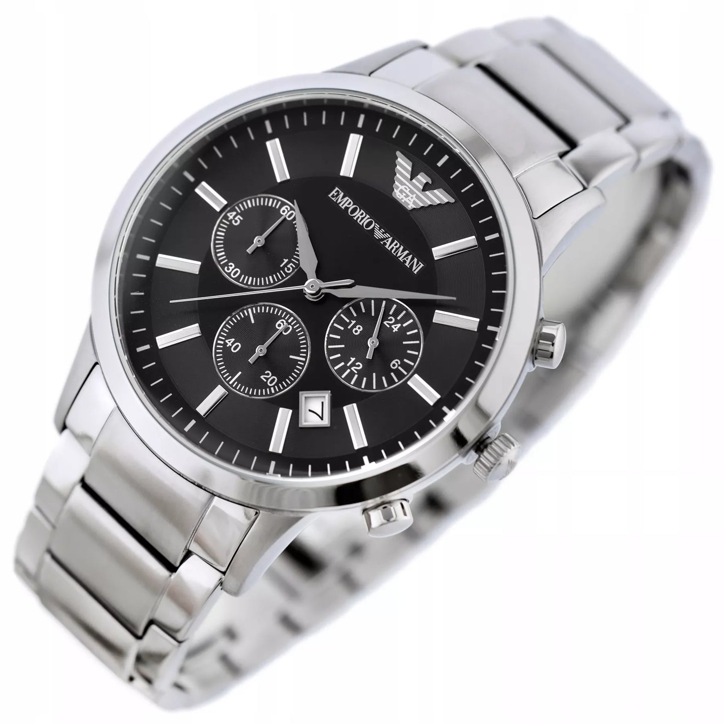 Vyriškas laikrodis EMPORIO ARMANI AR2434 - RENATO + Dėžutė Sertifikatas Komplektas