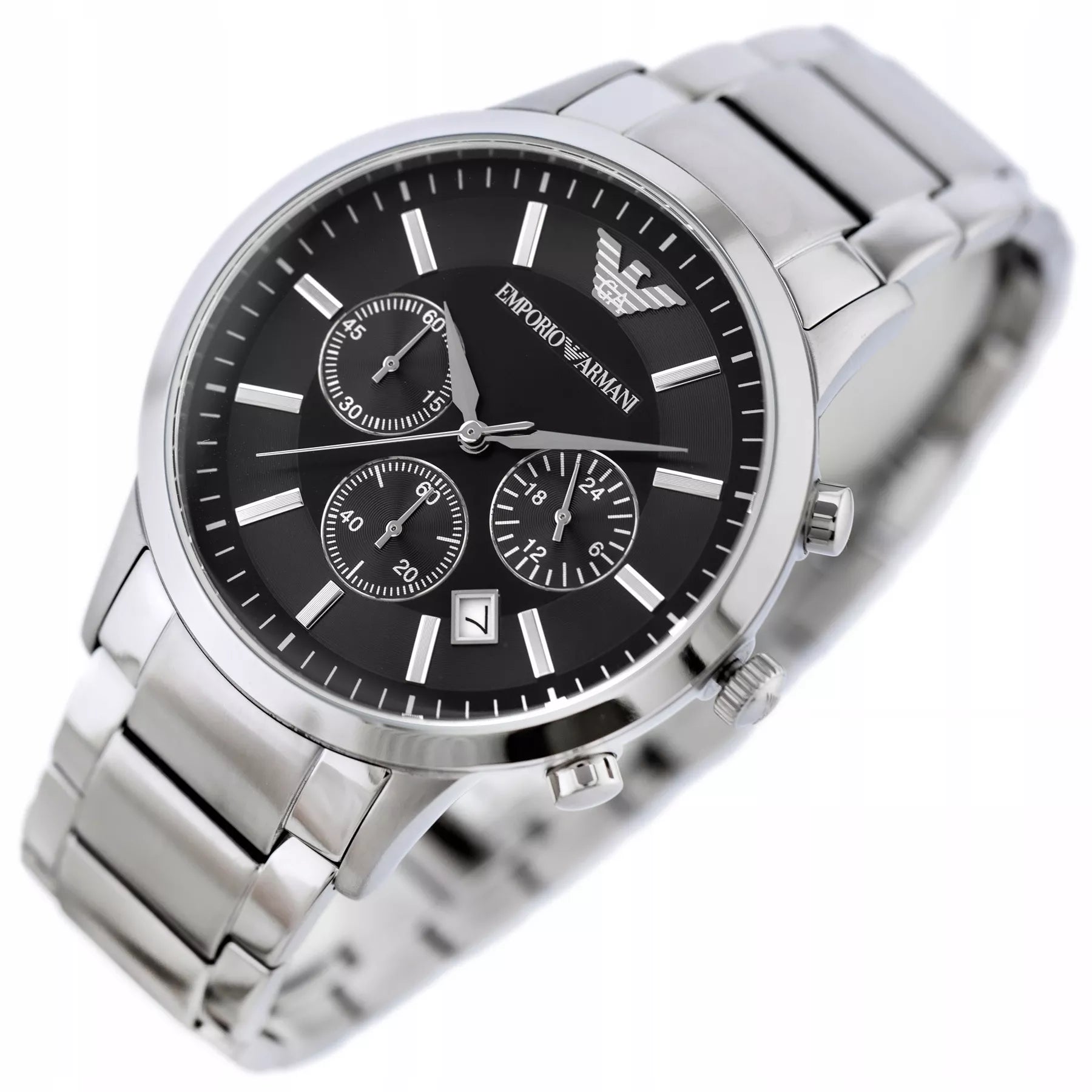 Vyriškas laikrodis EMPORIO ARMANI AR2434 - RENATO + Dėžutė Sertifikatas Komplektas