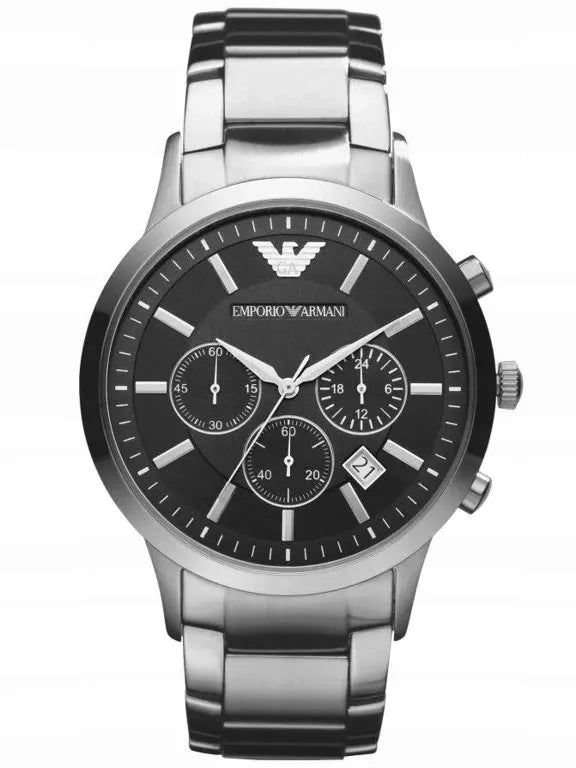 Vyriškas laikrodis EMPORIO ARMANI AR2434 - RENATO + Dėžutė Sertifikatas Komplektas
