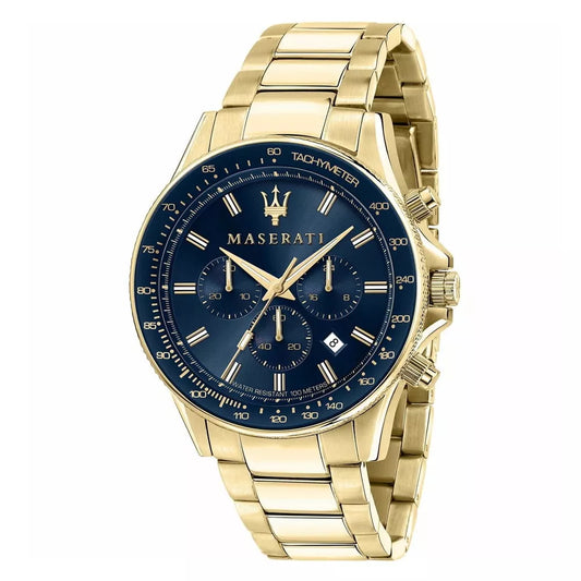 Vyriškas laikrodis MASERATI SFIDA R8873640008 Auksas Originalus 24 mėn. garantija + Dėžutė