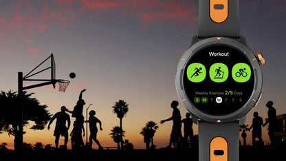 Išmanusis laikrodis Hammer Smartwatch 2 lite + Oranžinis dirželis komplekte!