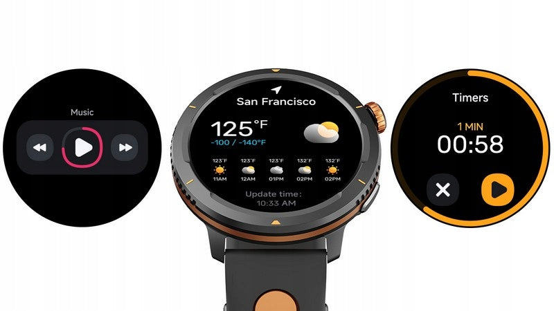 Išmanusis laikrodis Hammer Smartwatch 2 lite + Oranžinis dirželis komplekte!