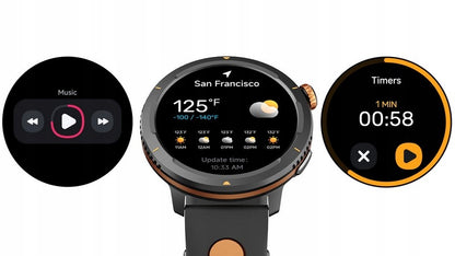 Išmanusis laikrodis Hammer Smartwatch 2 lite + Oranžinis dirželis komplekte!