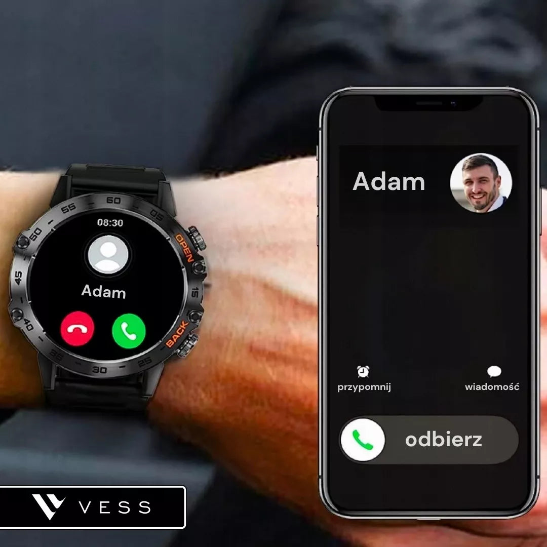 Išmanusis laikrodis vyriškas X360, skambučiai, meniu LT