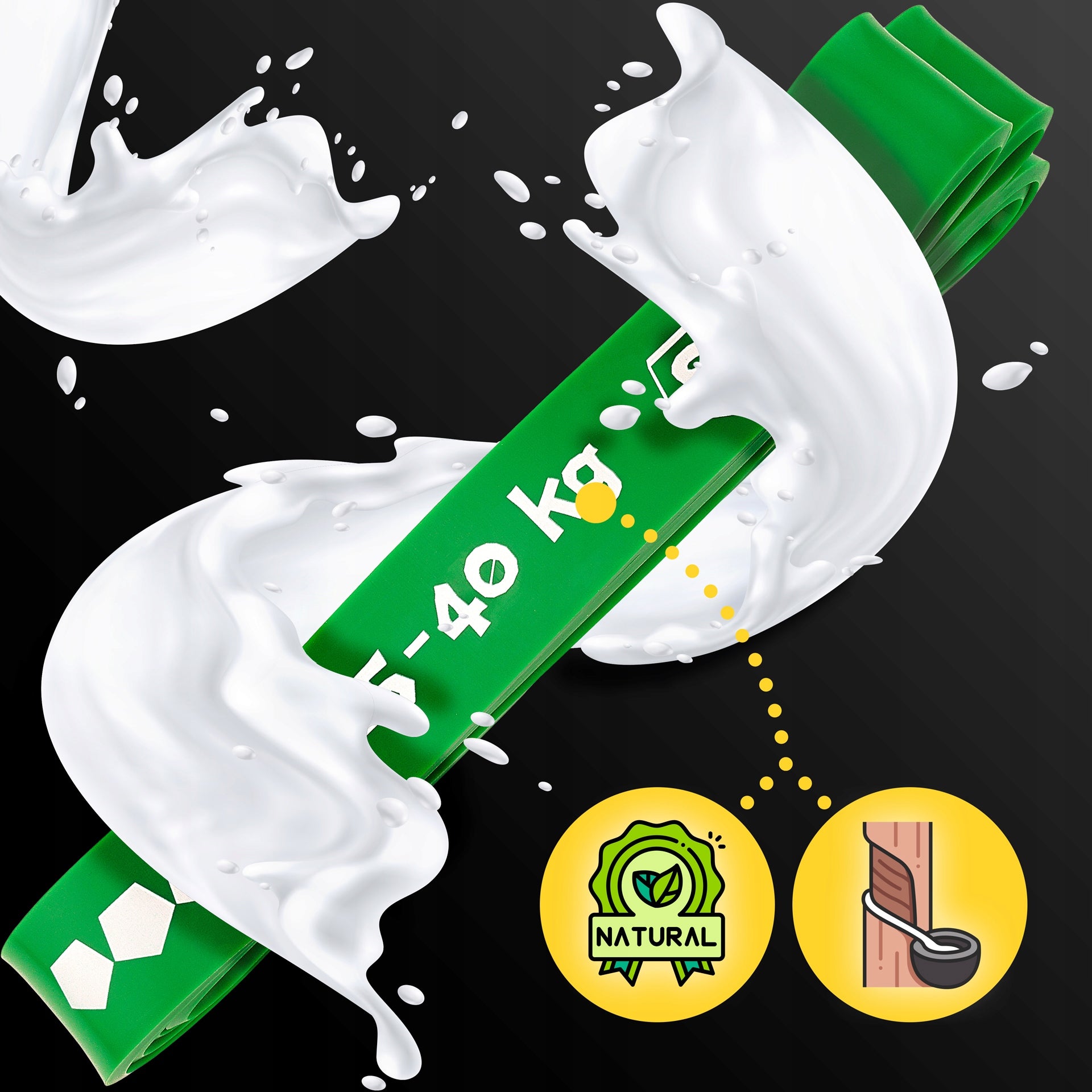 Rinkinys 4 mankštos gumoms POWER BAND, atsparumo juostos treniruotėms, prisitraukimams