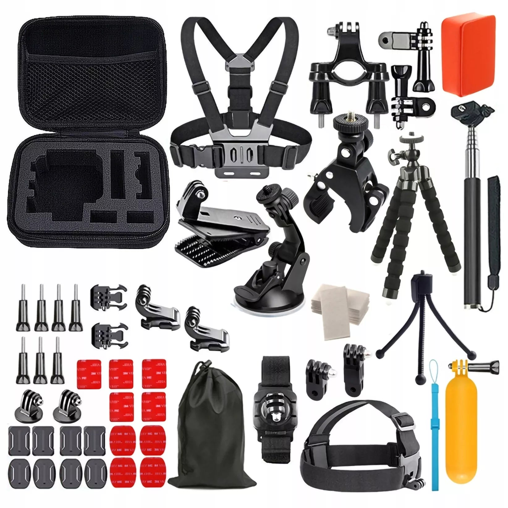 Rinkinys 6 1in 1 priedai, skirti GoPro HERO 13 12 11 10 9 8 7 6 5 BLACK