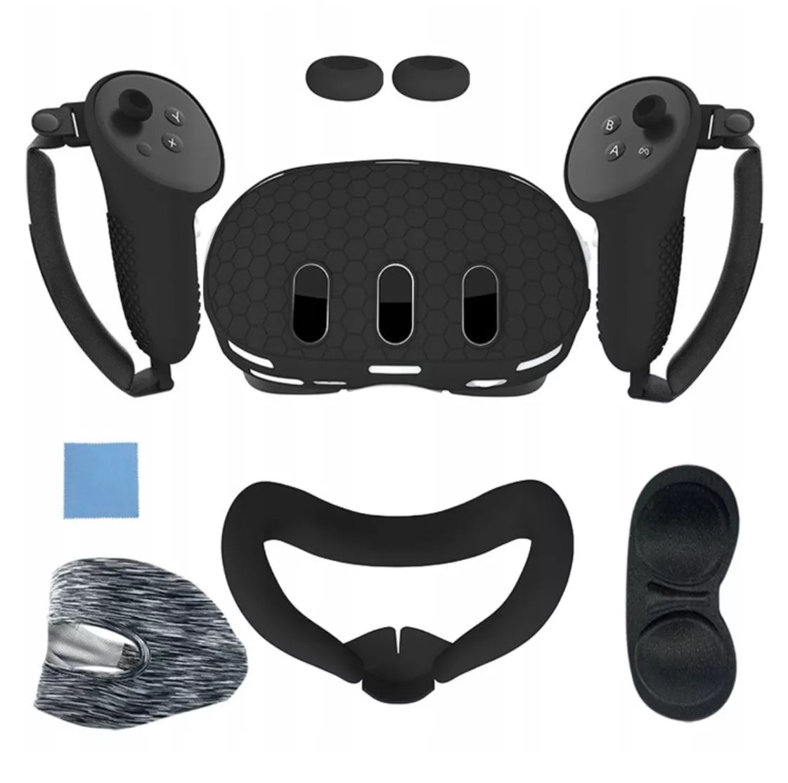 Meta Quest 3 7in1 silikoninis apsaugos rinkinys VR akiniams
