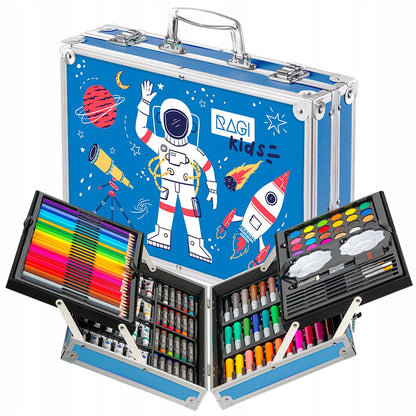 Meninis rinkinys tapybai ir piešimui vaikams, KREIDELĖS DĖKLE, 145 el.