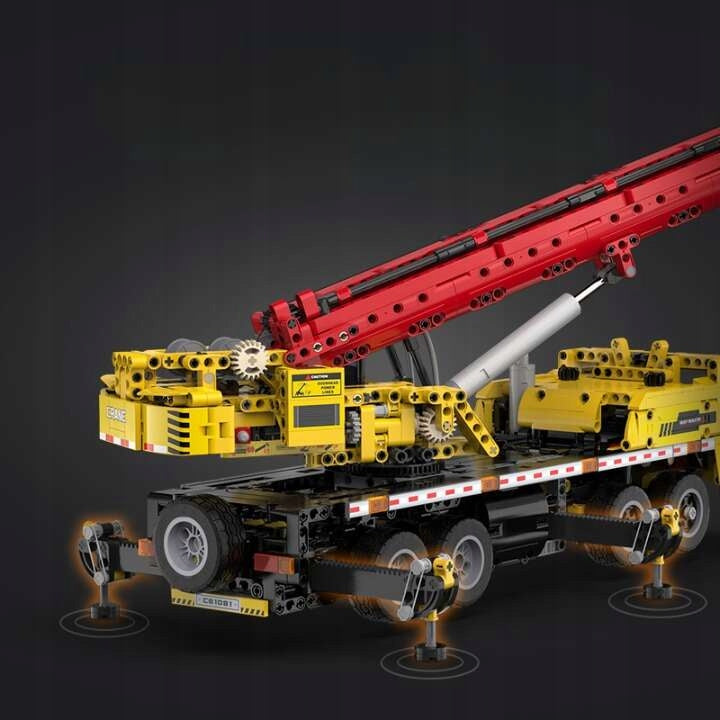 CaDA konstruktoriaus rinkinys, didelis sunkvežimis su mobiliuoju kranu, 1831 detalė