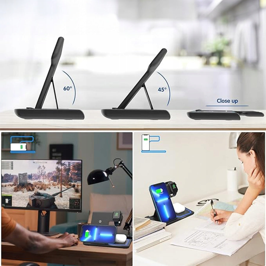 Įkrovimo rinkinys GaN 65W įkroviklis + 3in1 indukcinis įkroviklis + 1M kabelis