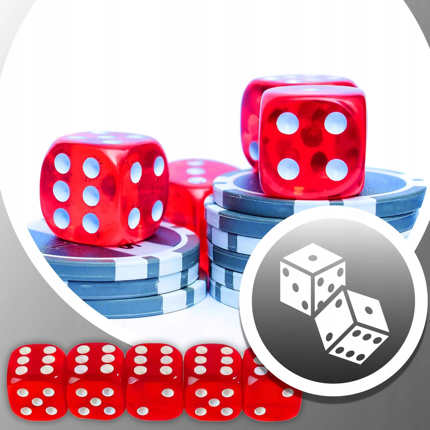 Pokerio rinkinys 500 žetonų, lagaminas, kortos, Teksaso kauliukai, didelis