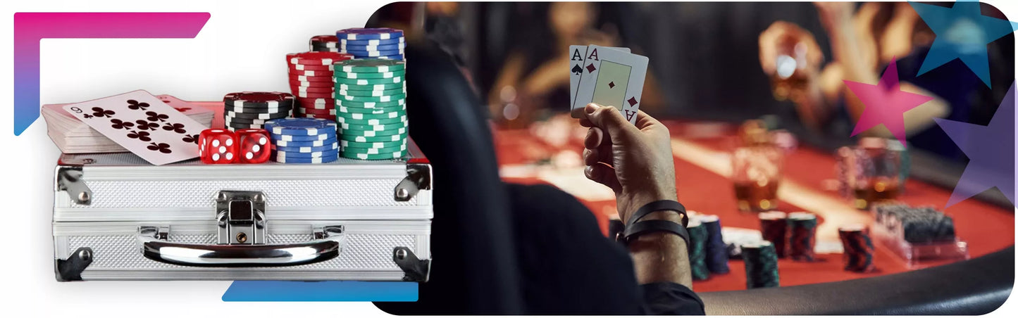 Pokerio rinkinys 300 žetonų lagamine