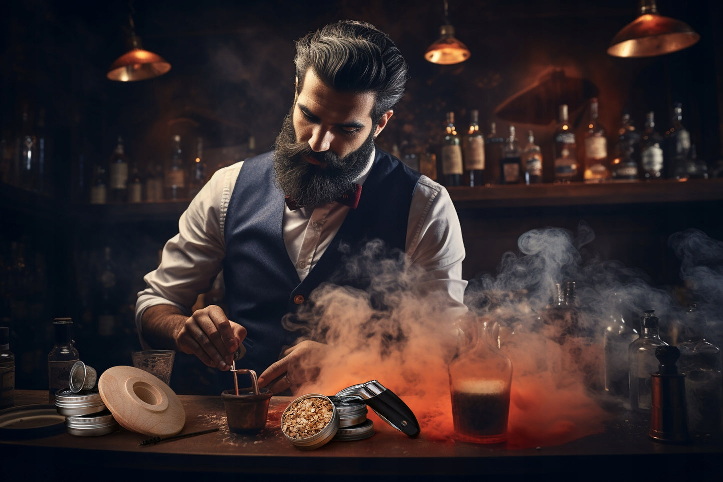 RŪKYMO RINKINYS WHISKY SMOKER + MEDIENOS DROŽLĖS - DOVANA VAIKINUI, VYrui