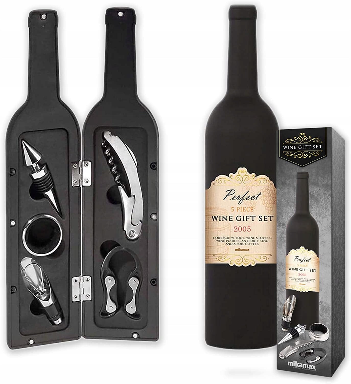 Vyno rinkinys kamštraukis butelių atidarytuvas 6 el.