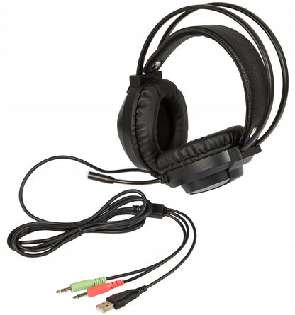 Žaidimų rinkinys žaidėjams: Klaviatūra, pelė, ausinės RGB LED 4-in-1