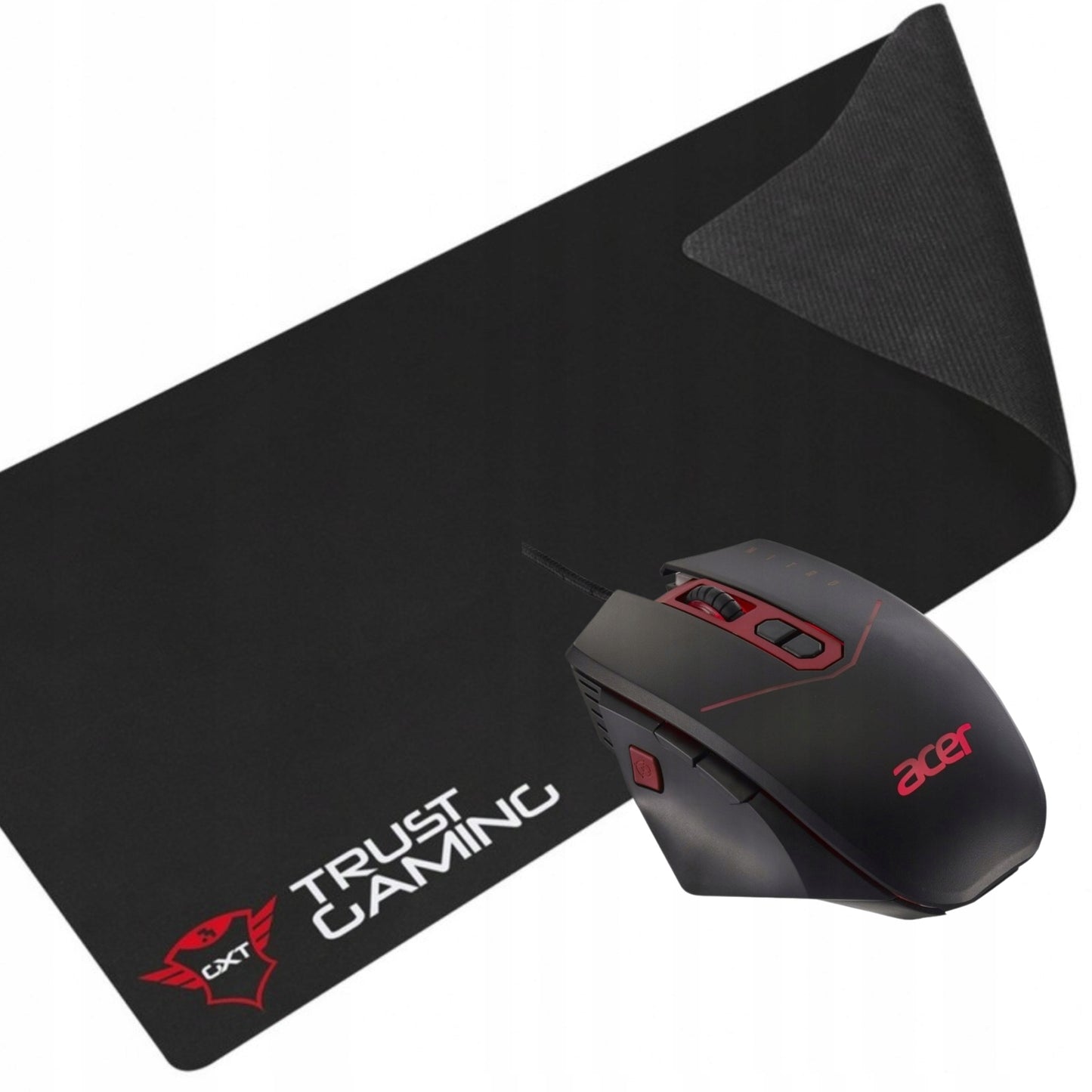Gaming rinkinys ACER NITRO II RGB pelė + Trust XXL pelės kilimėlis