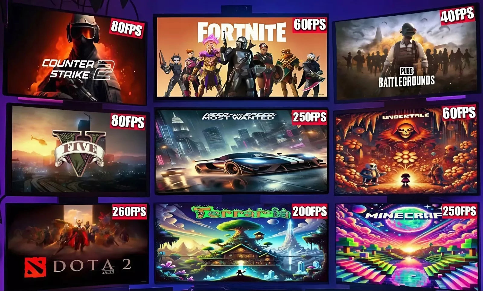 Žaidimų komplektas su 22″ 100 Hz monitoriumi – Ryzen 5 3400G, Vega 11, 16 GB RAM, 512 GB SSD