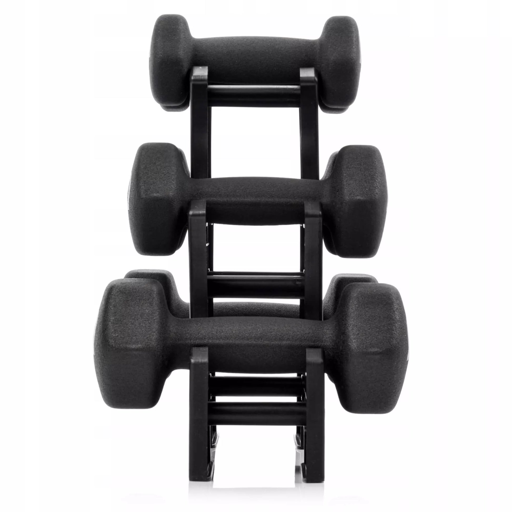 Hantelių rinkinys su stovu – 2×3, 2, 1 kg svoriai sportui