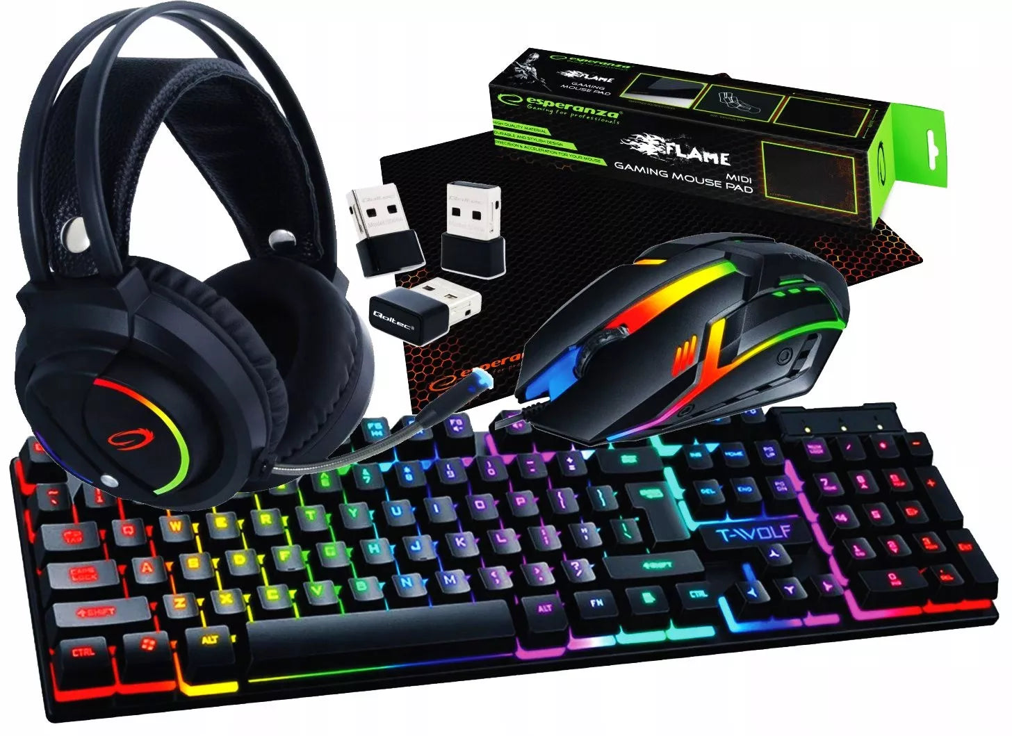 Žaidimų kompiuterio rinkinys – Ryzen 5, Radeon RX VEGA, 16 GB RAM, 1 TB SSD, 24″ LED monitorius, Windows 11