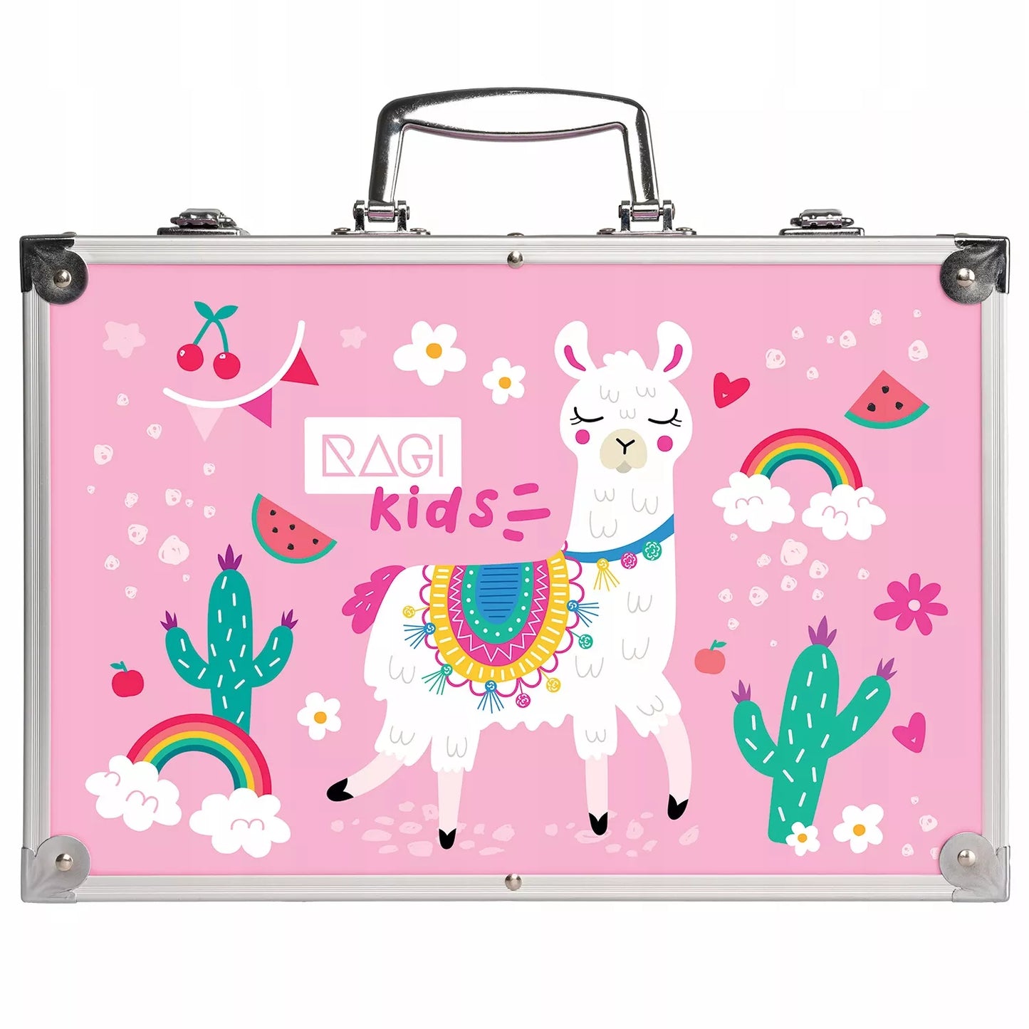 Tapymo ir piešimo rinkinys vaikams: kreidelės, dažai, flomasteriai, pastelės, lagaminas