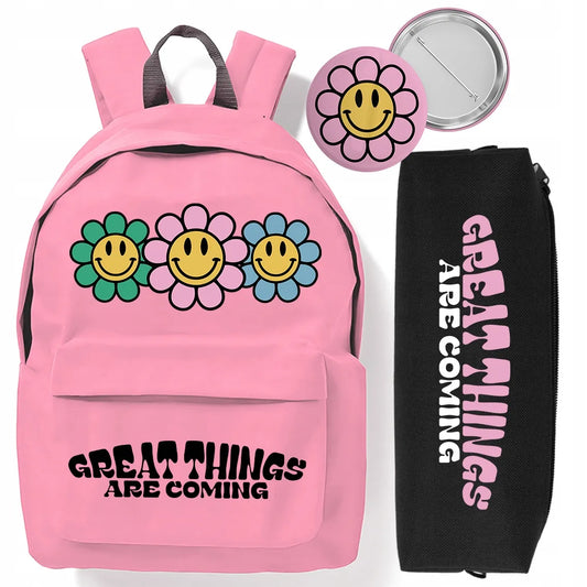 Kuprinė su penalu „Great Things“ (rožinė)