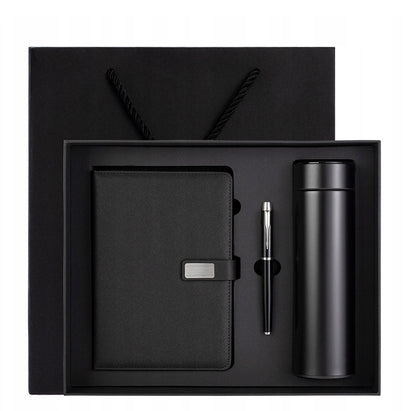 Dovanų rinkinys: Termosas su LED ekranėliu, rašiklis, užrašų knygelė. Dovana šventėms.