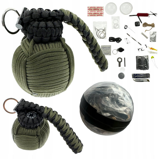 Išgyvenimo rinkinys JB Tacticals Paracord granata 28m 38w1 su skiltuvu