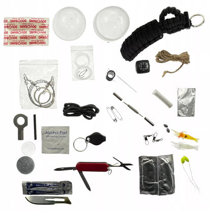 Survivalo rinkinys granata Paracord 28m 38W1