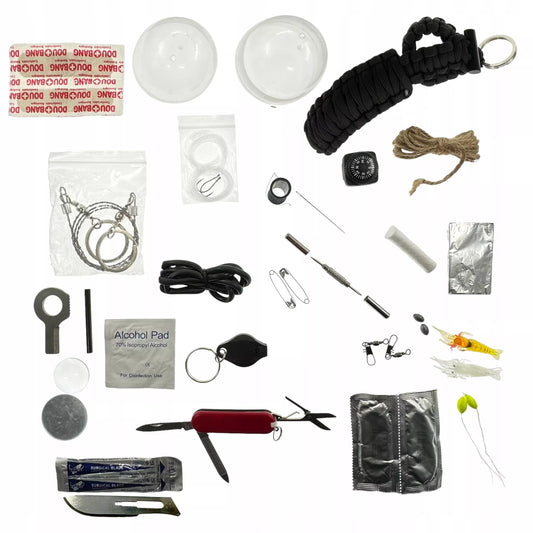 Survivalo rinkinys granata Paracord 28m 38W1