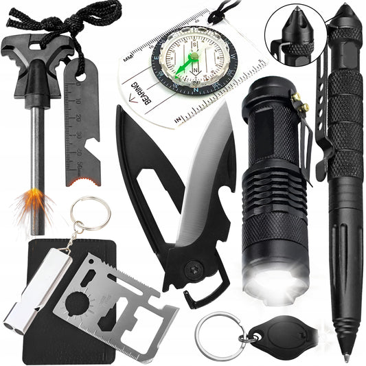 Išgyvenimo rinkinys RETOO 11-in-1, universalus įrankių komplektas