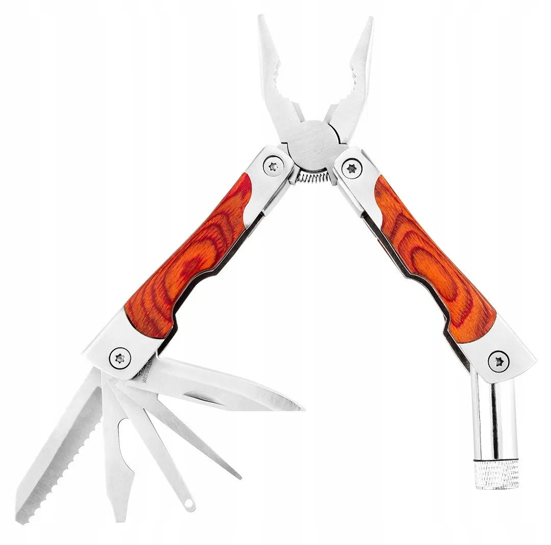 Karinis taktinis išgyvenimo rinkinys Neo Tools 63-154 su peiliu ir daugiafunkciniu įrankiu