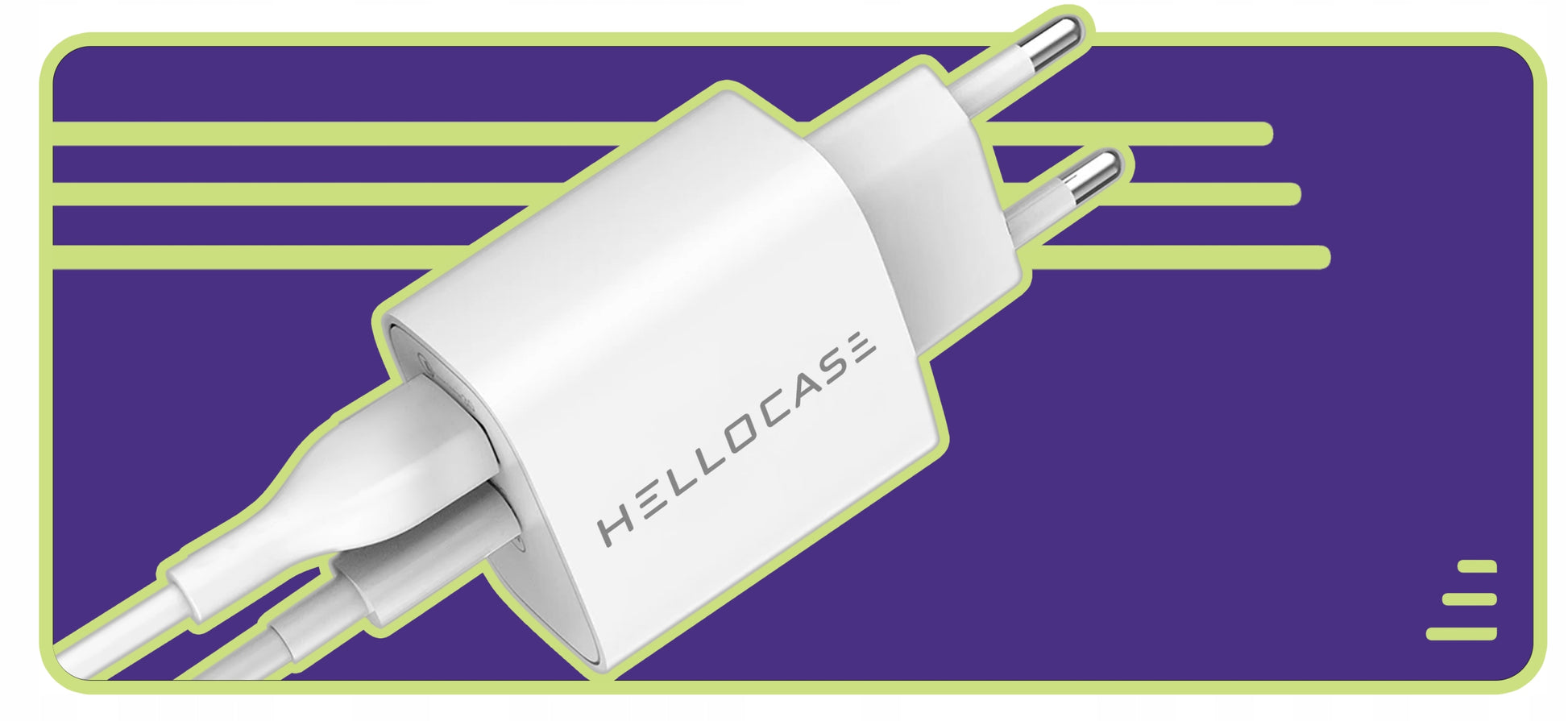 Rinkinys | Greitas sieninis USB TYPE-C įkroviklis + TYPE C laidas | PD20W 3000mA